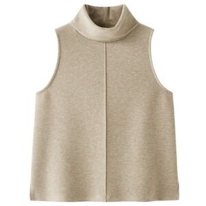 NWT OGL Turtle Neck Split Hem Top Size XS Heather Morganite/Beige Knit Split Hem